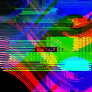 Cover of the title track showing abstract computer art.